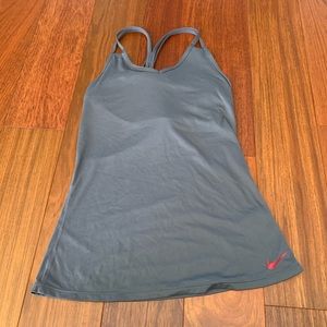 Dri-fit Grey and Pink Nike Workout Tank